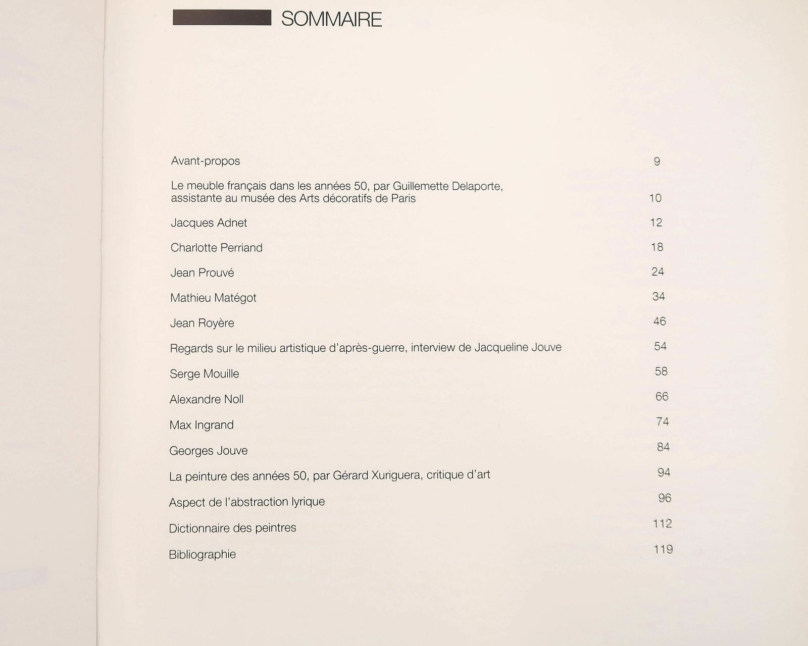Book : Le Style 50, Un Moment De L'art Français, Patrick Favardin, Sous Le Vent Vilo, 1987 / Jean Prouvé, Charlotte Perriand, Georges Jouve photo furniture