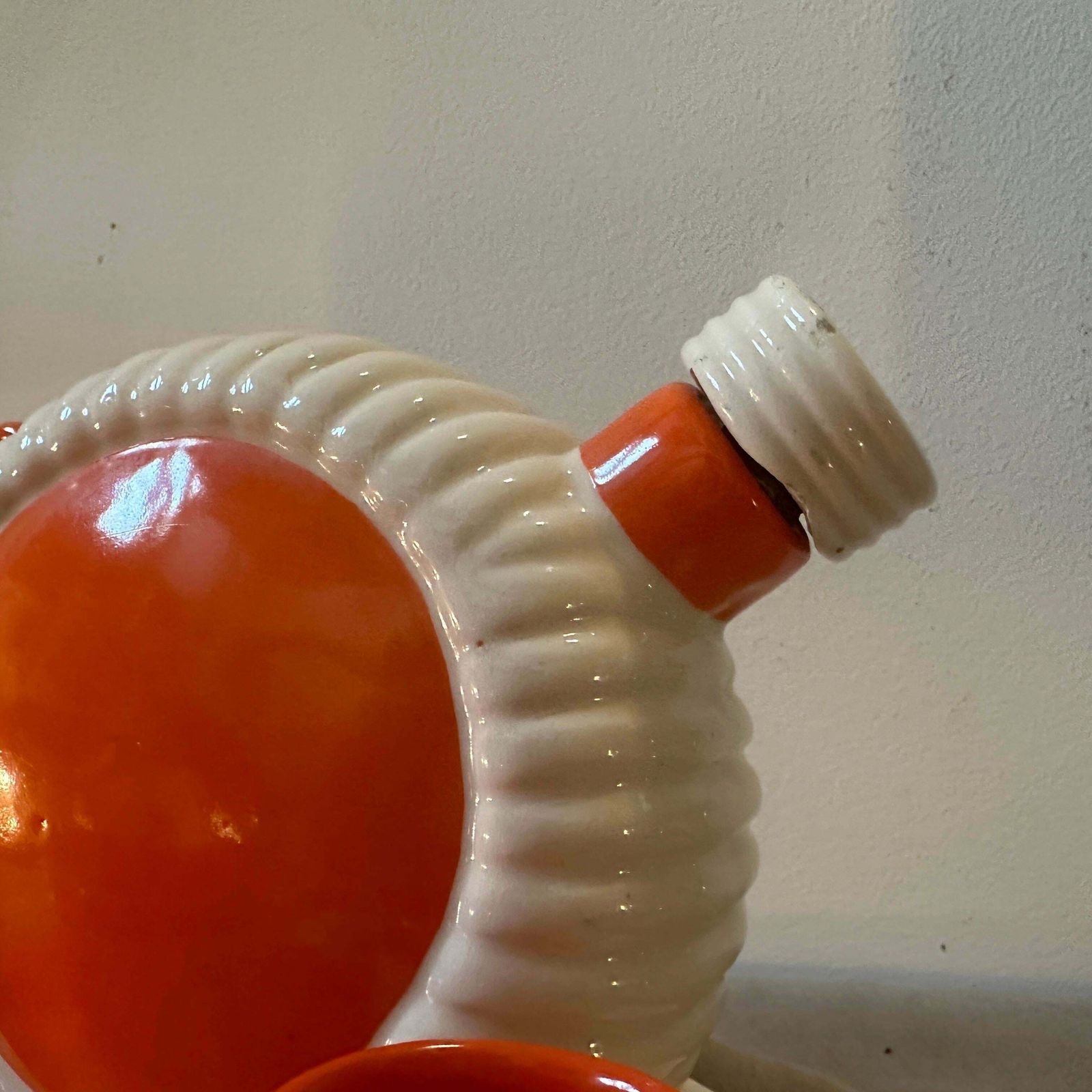 1930s Art Deco Orange And White Ceramic Rosolio Set By Rometti Umbertide photo Home Decor