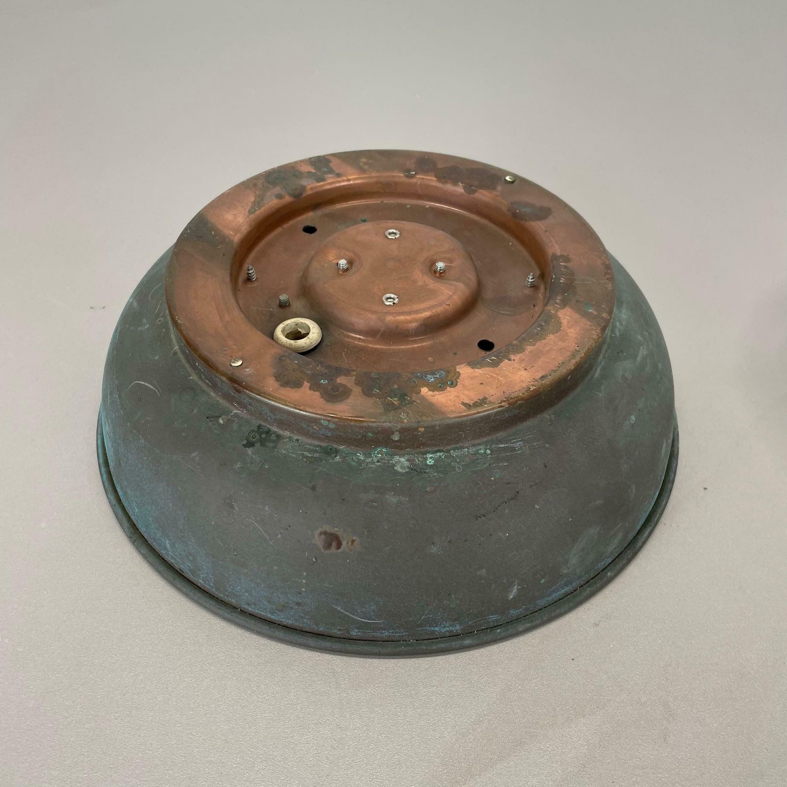 photo vintage Unique Brutalist Boom Copper And Glass Wall Light By Bega Lights, Germany, 1980s