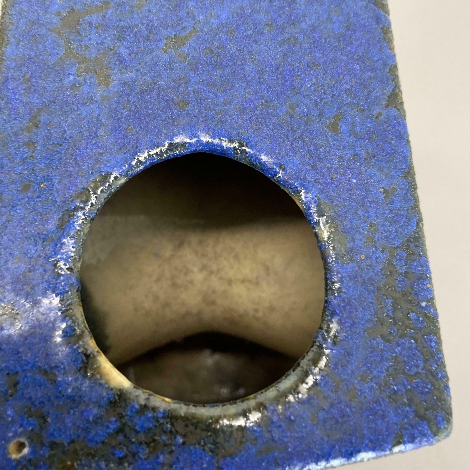photo buy Brutalist Cubic "Hole" Pottery Vase By Piet Vest Ceramics, Netherlands, 1970s