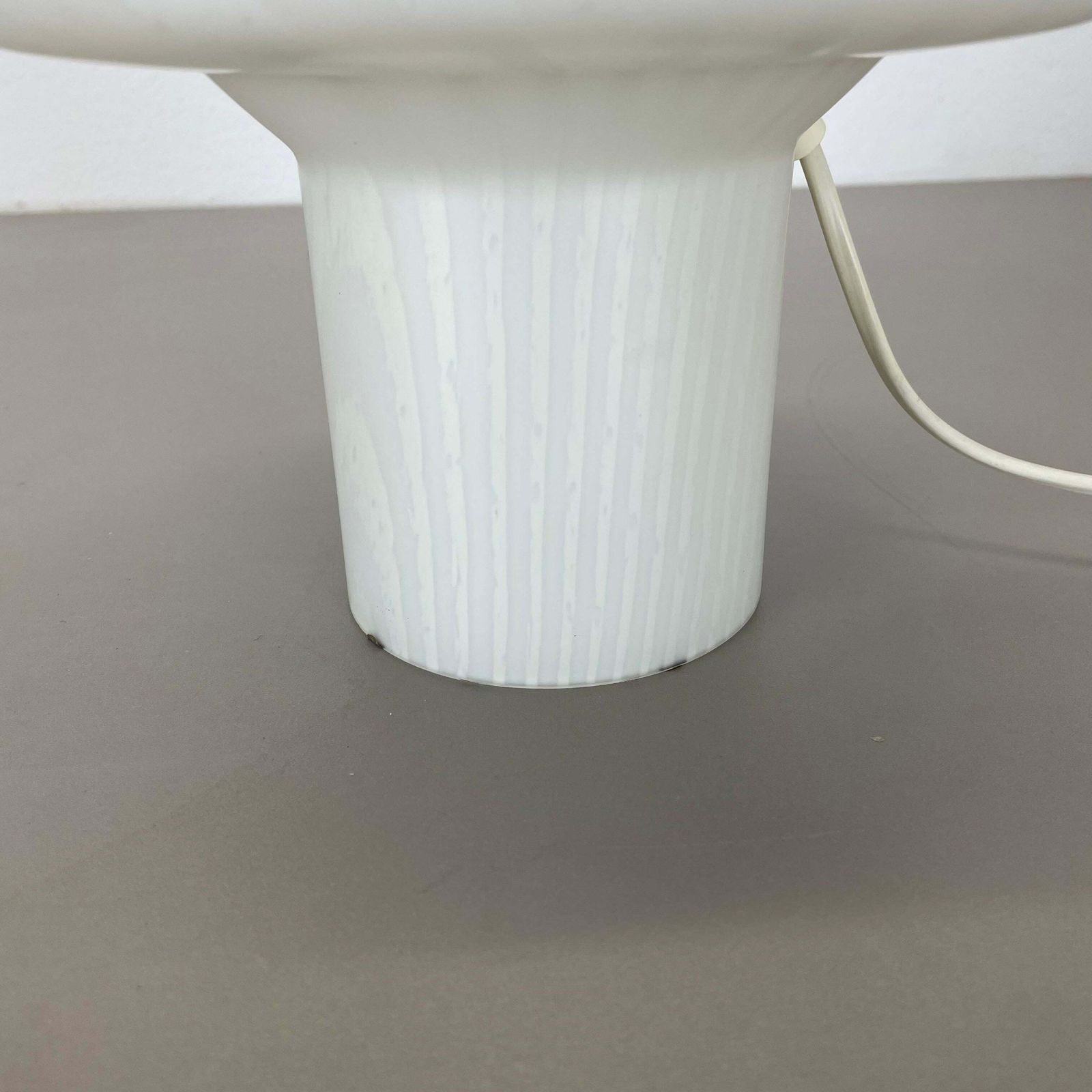 Original Glass Mushroom Zebrano Desk Light By Peill & Putzler Germany 1970s No2 photo vintage