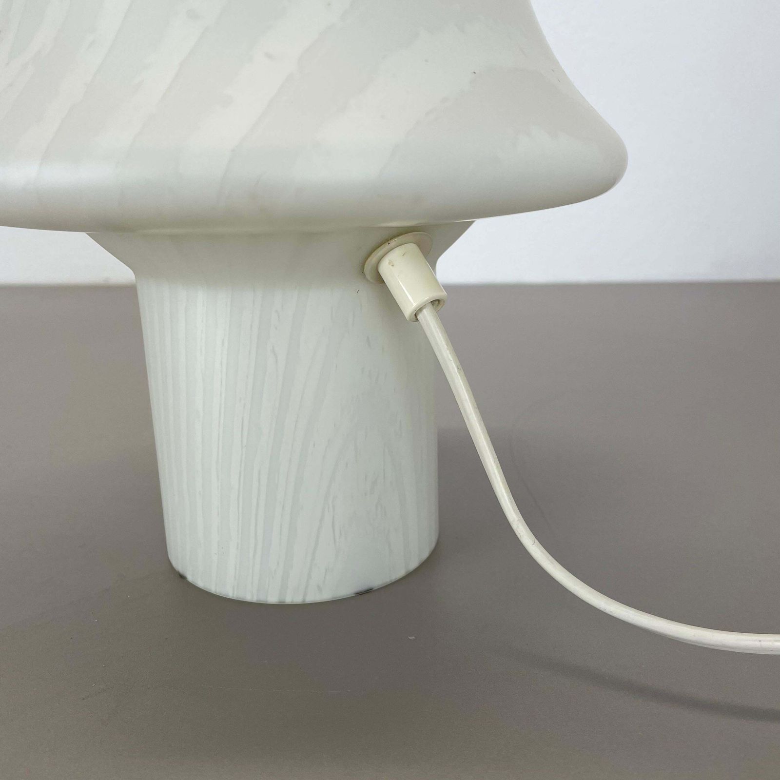 Lighting Original Glass Mushroom Zebrano Desk Light By Peill & Putzler Germany 1970s No2 photo