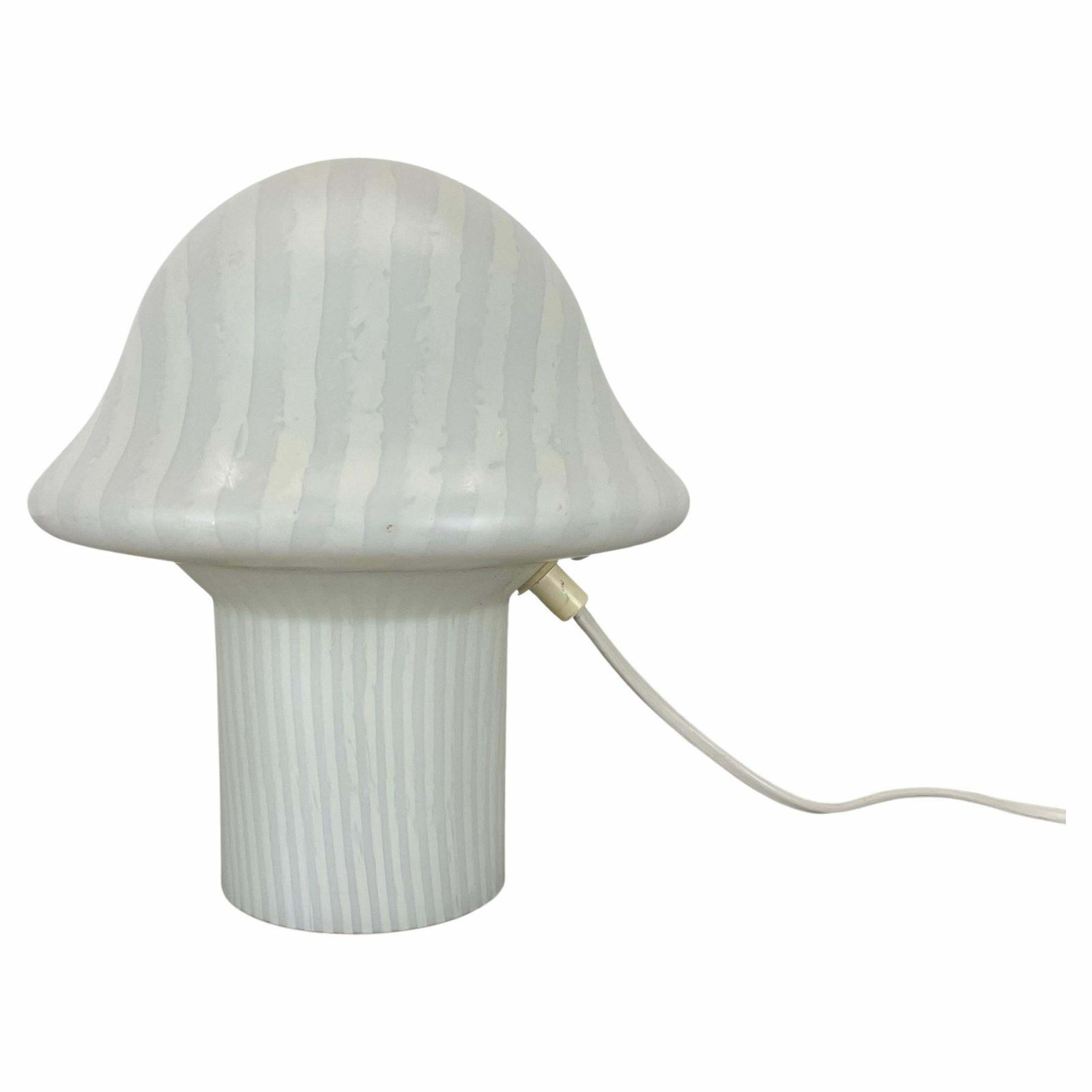 Original Glass Mushroom Zebrano Desk Light By Peill & Putzler, Germany, 1970s