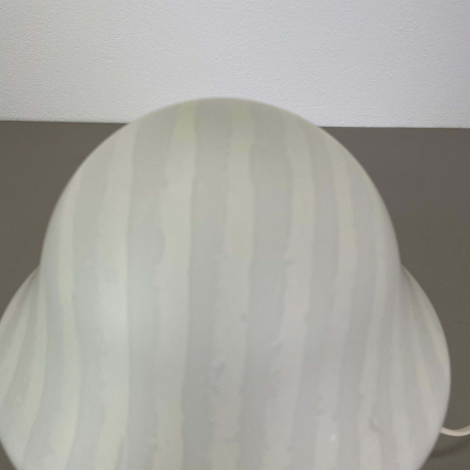 Original Glass Mushroom Zebrano Desk Light By Peill & Putzler, Germany, 1970s photo vintage