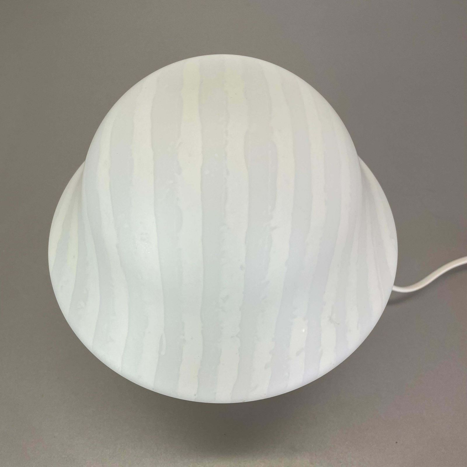 photo furniture Original Glass Mushroom Zebrano Desk Light By Peill & Putzler, Germany, 1970s