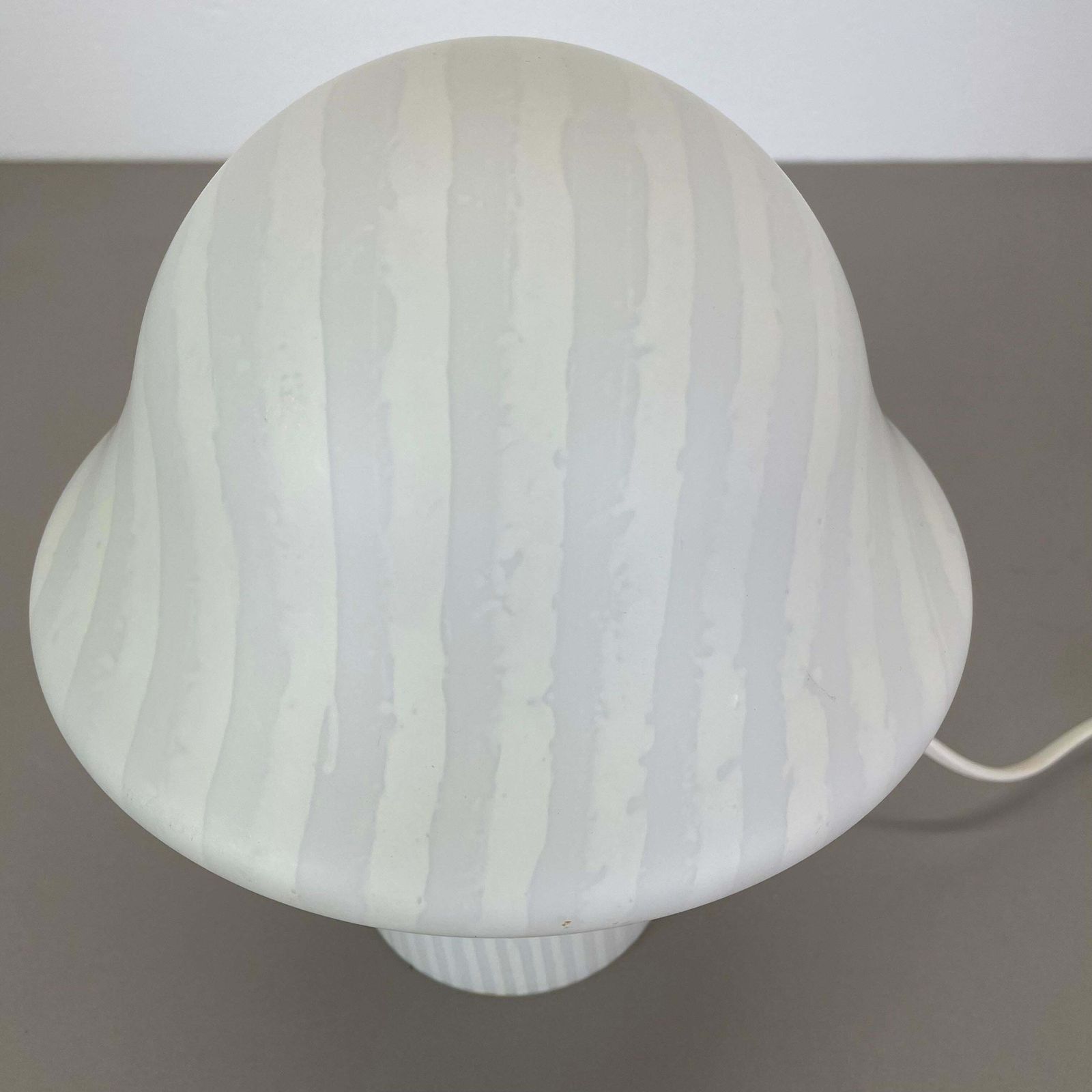 photo for sale Original Glass Mushroom Zebrano Desk Light By Peill & Putzler, Germany, 1970s