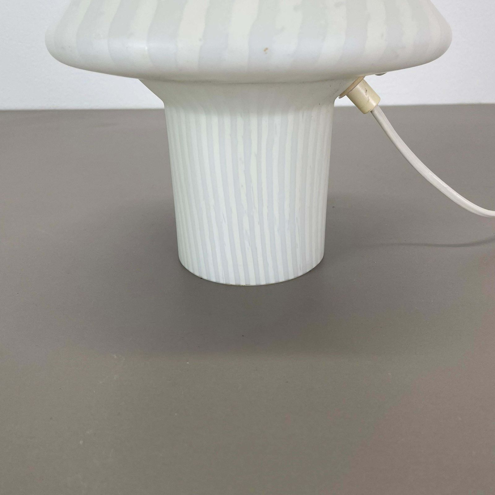 Lighting Original Glass Mushroom Zebrano Desk Light By Peill & Putzler, Germany, 1970s photo