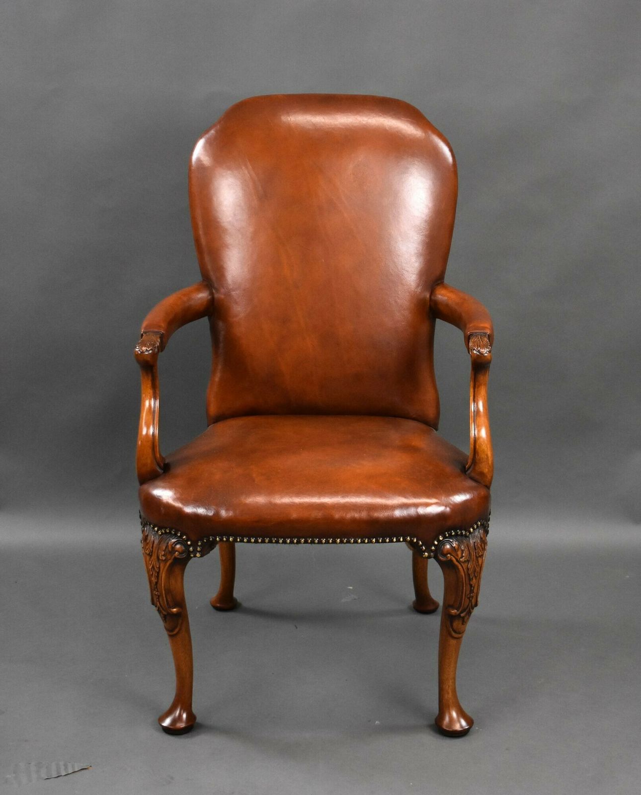 Set Of 7 Hand Dyed Leather Armchairs photo for sale