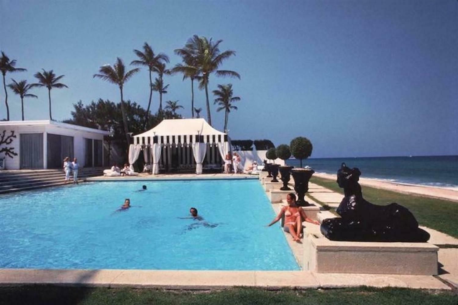 Molly Wilmot's Pool By Slim Aarons, Limited Edition Estate Stamped C Type