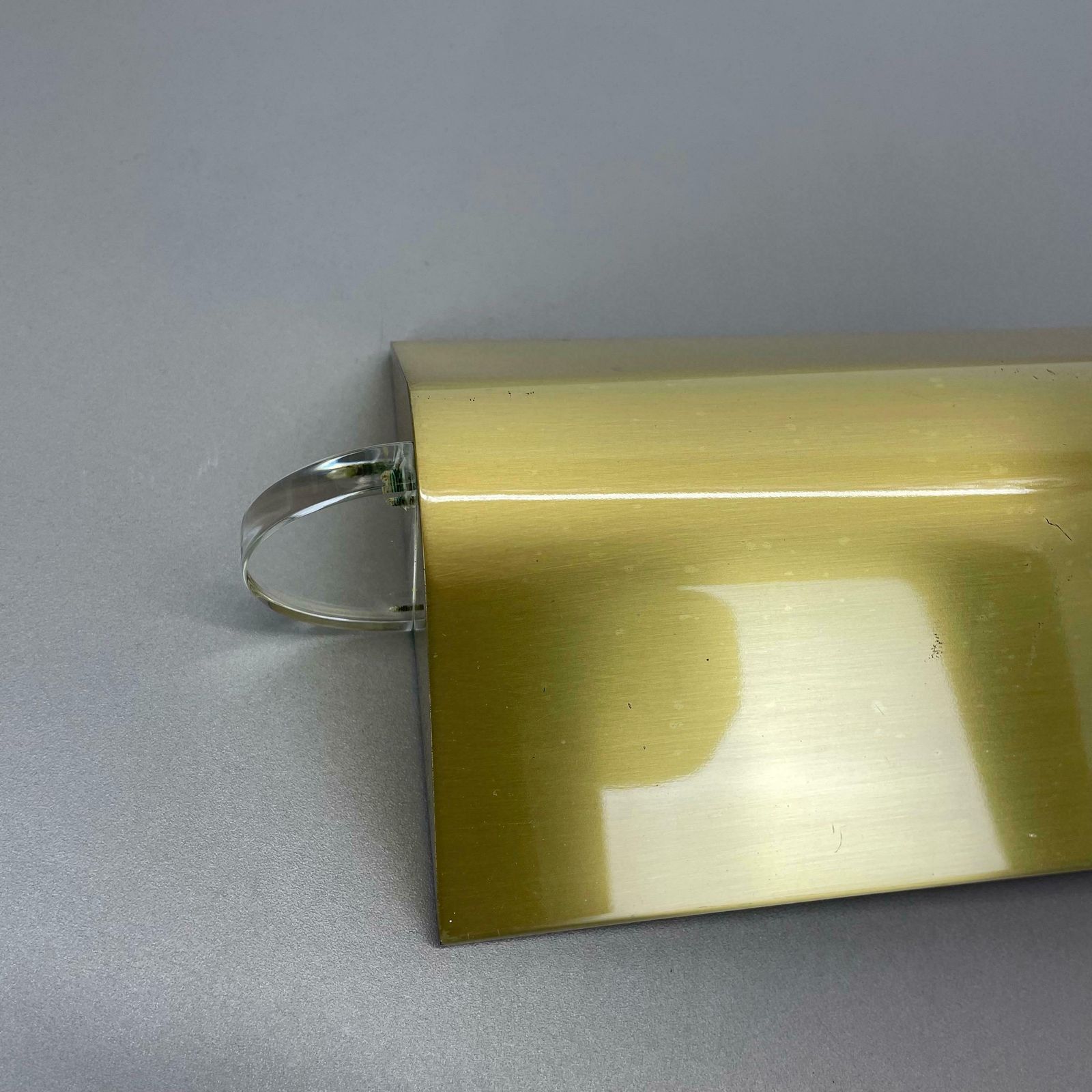 photo for sale Large 77cm Stilnovo Style Omi Swing Arm Brass Acryl Glass Wall Light Italy 1970s