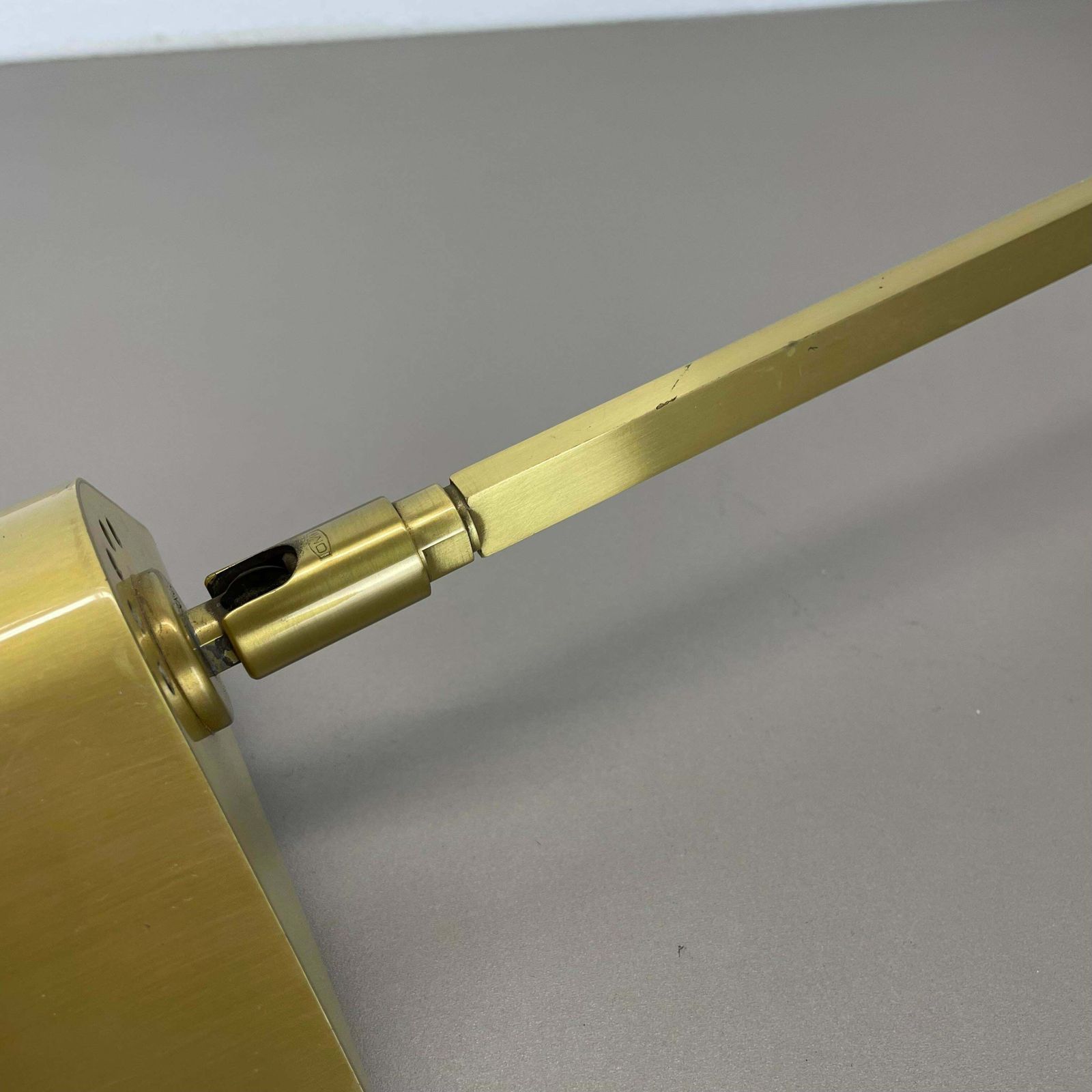 Lighting Large 77cm Stilnovo Style Omi Swing Arm Brass Acryl Glass Wall Light Italy 1970s photo