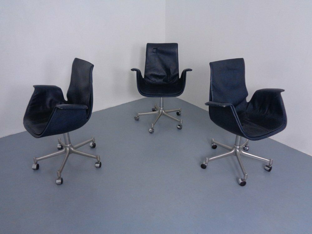 Modell 6727 Bird Chairs From Preben Fabricius & Jørgen Kastholm For Kill International, 1960s, Set Of 3 photo furniture