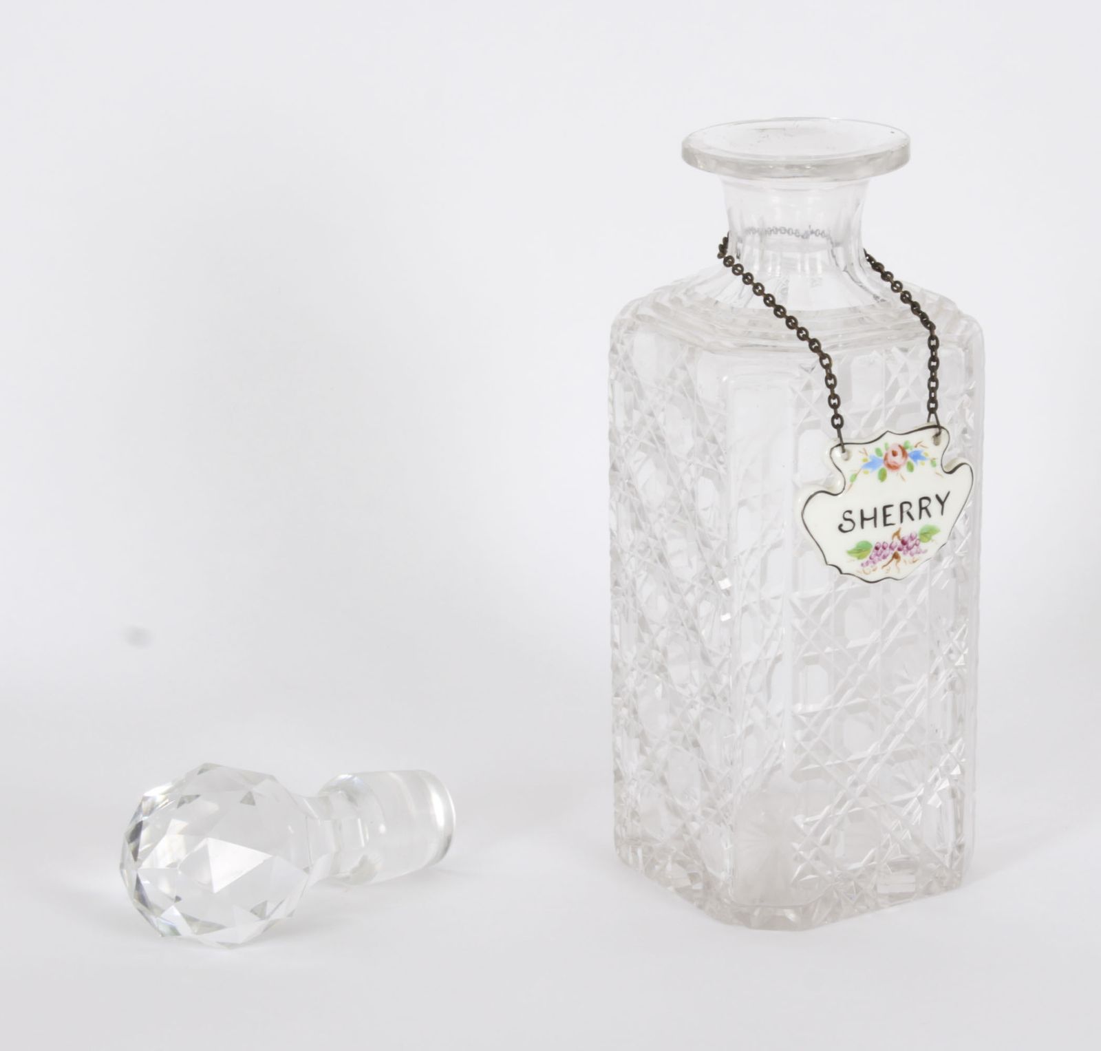 Vintage Group Of 3  Crystal Cut Decanters  20th C photo vintage
