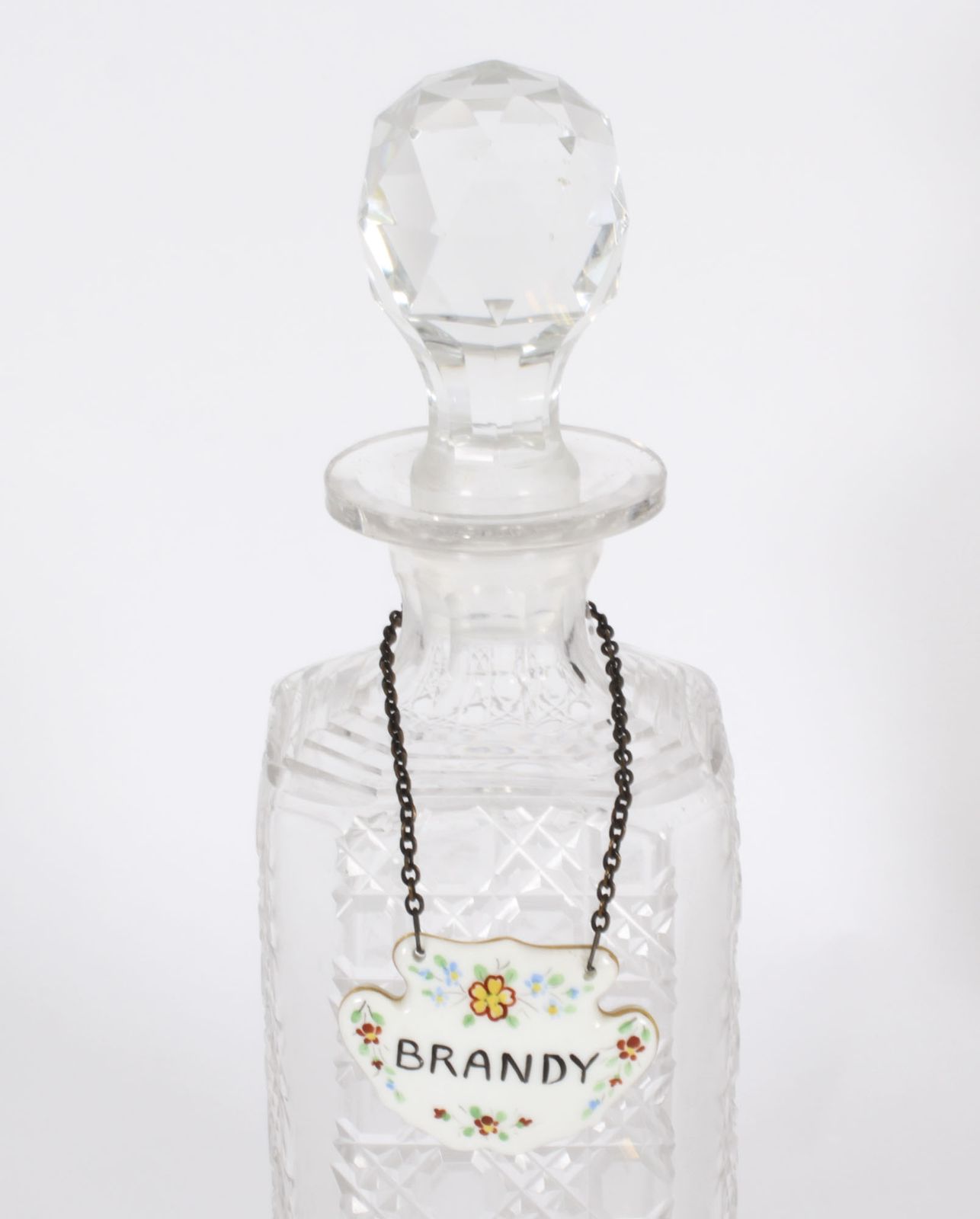 photo vintage Vintage Group Of 3  Crystal Cut Decanters  20th C