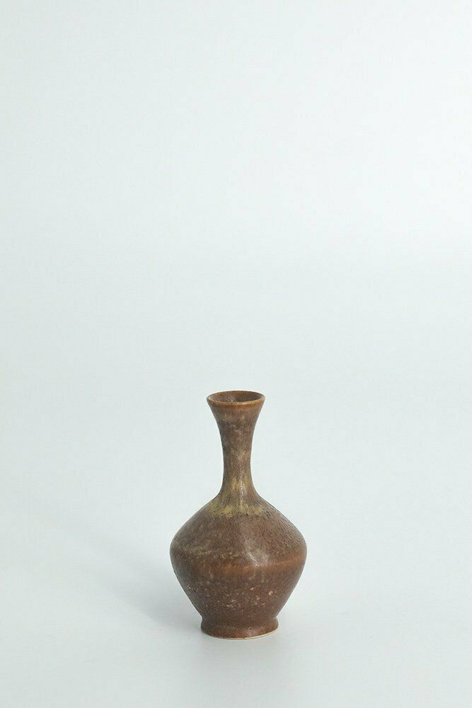 Kleine Mid Century Scandinavisch Moderne Verzamelbare Bruine Steengoed Vazen Van Gunnar Borg Voor Höganäs Ceramics, Jaren 1960, Set Van 4 photo 468.0