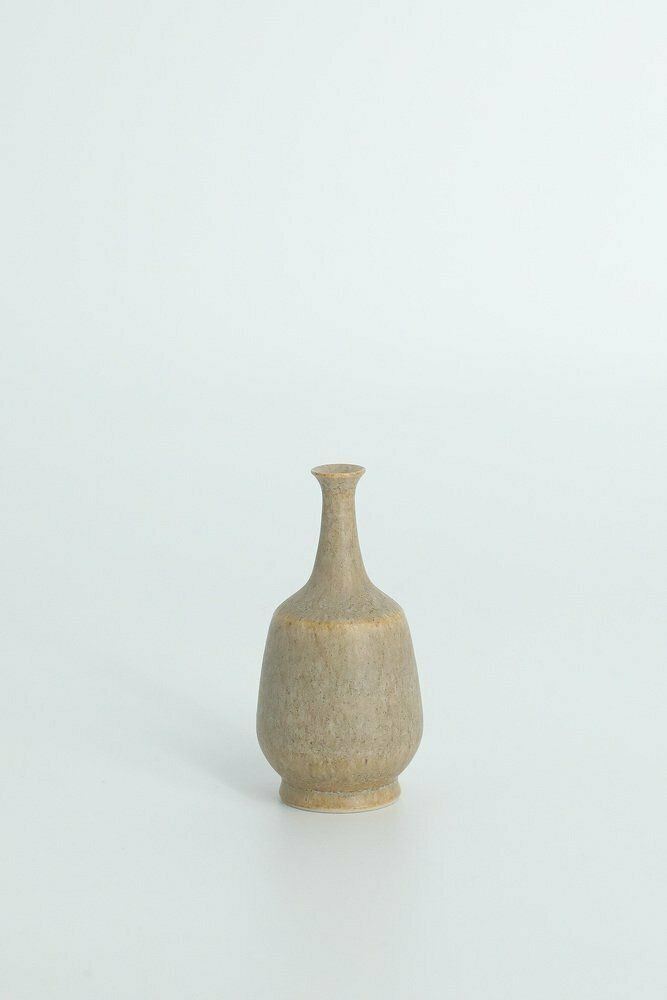 photo for sale Small Mid Century Scandinavian Modern Collectible Brown Stoneware Vases By Gunnar Borg For Höganäs Ceramics, 1960s, Set Of 4