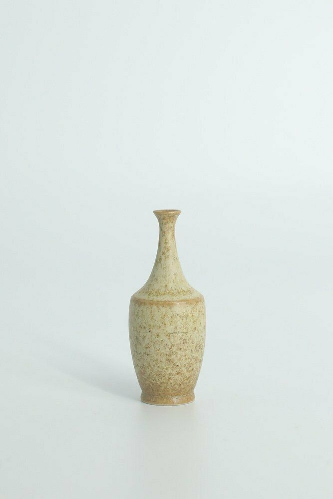 Small Mid Century Scandinavian Modern Collectible Brown Stoneware Vases By Gunnar Borg For Höganäs Ceramics, 1960s, Set Of 4 photo buy