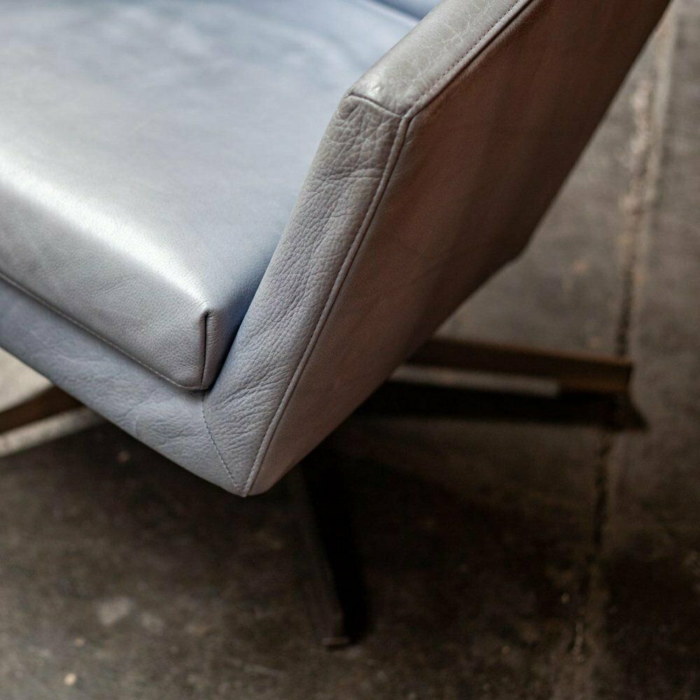 Swivel Armchair & Ottoman Attributed To Gerard Van Den Berg, 1980s, Set Of 2 photo furniture