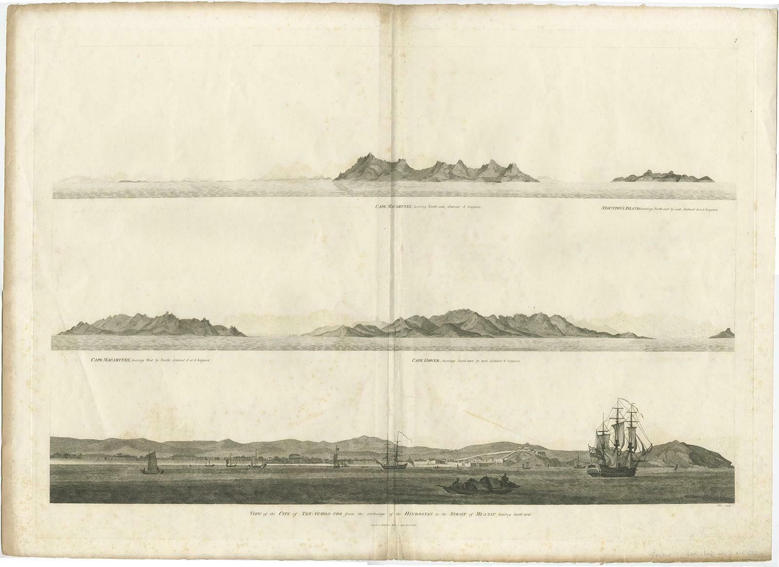 Antique Print Of The City Of Ten Tchoo Foo, China, 1796 photo furniture