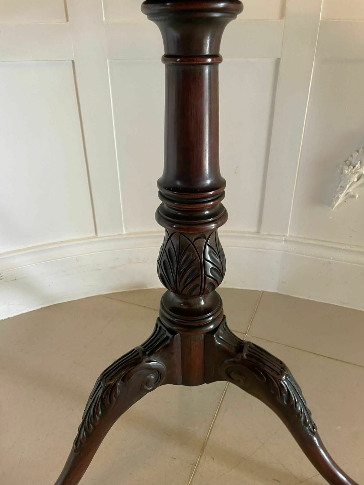 Antique Early 20th Century Quality Carved Mahogany Side Table photo for sale