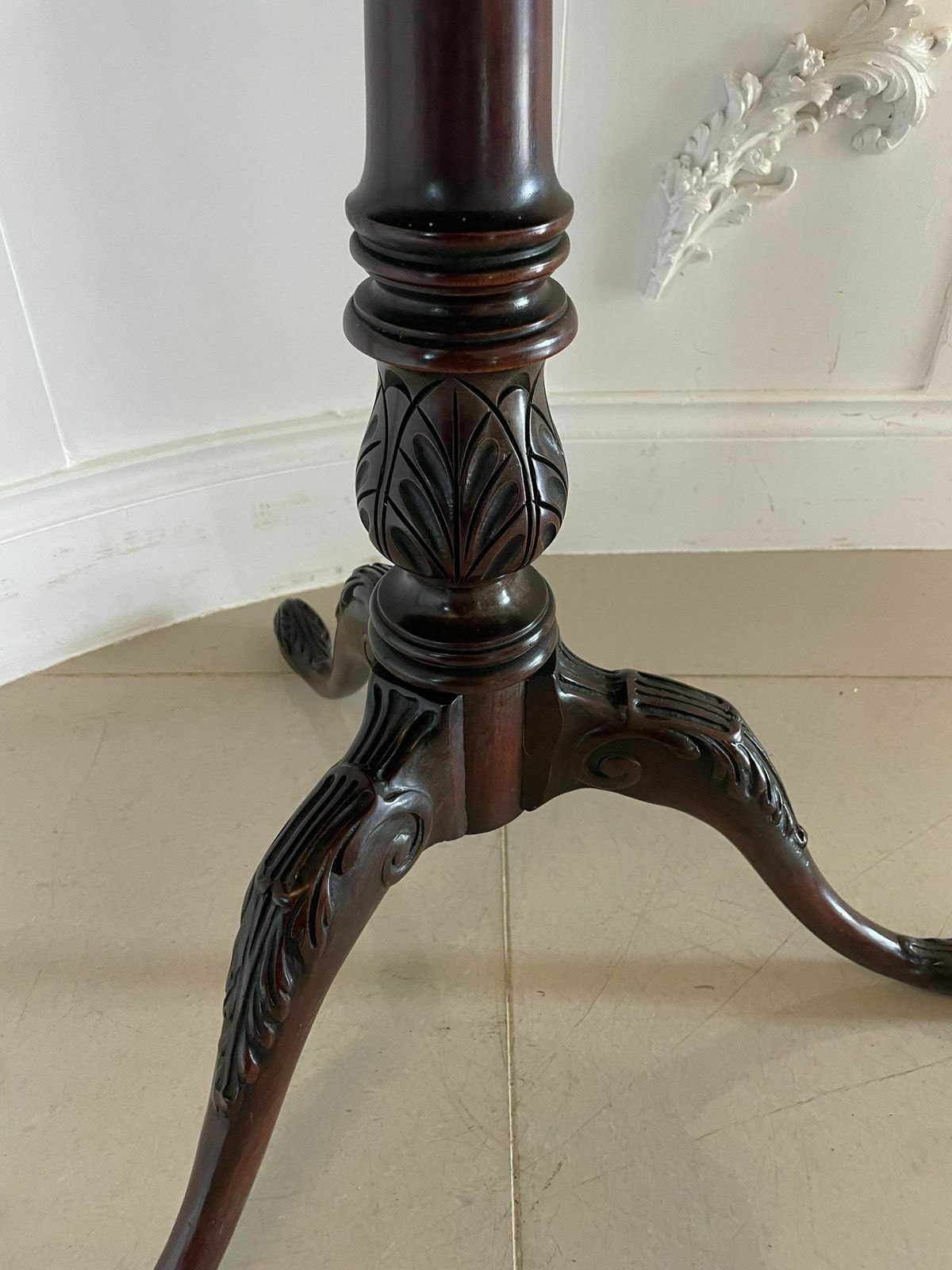 photo for sale Antique Early 20th Century Quality Carved Mahogany Side Table