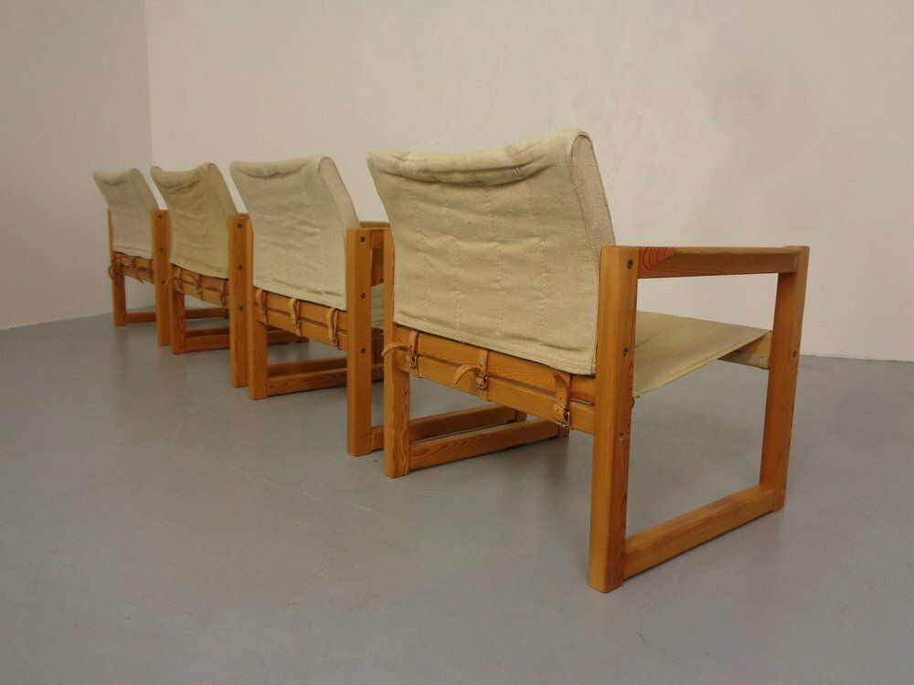 Diana Pine Wood Armchairs & Table By Karin Mobring For Ikea, 1970s, Set Of 5 photo buy