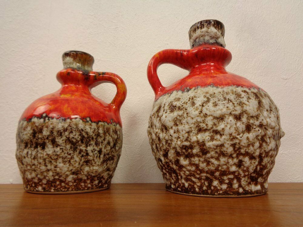 Fat Lava Ceramic Vases From Jopeko, 1970s, Set Of 2 photo 137.0