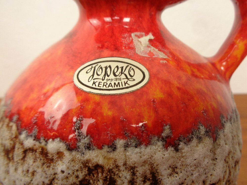 Fat Lava Ceramic Vases From Jopeko, 1970s, Set Of 2 photo vintage