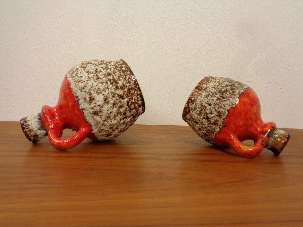 Home Decor Fat Lava Ceramic Vases From Jopeko, 1970s, Set Of 2 photo