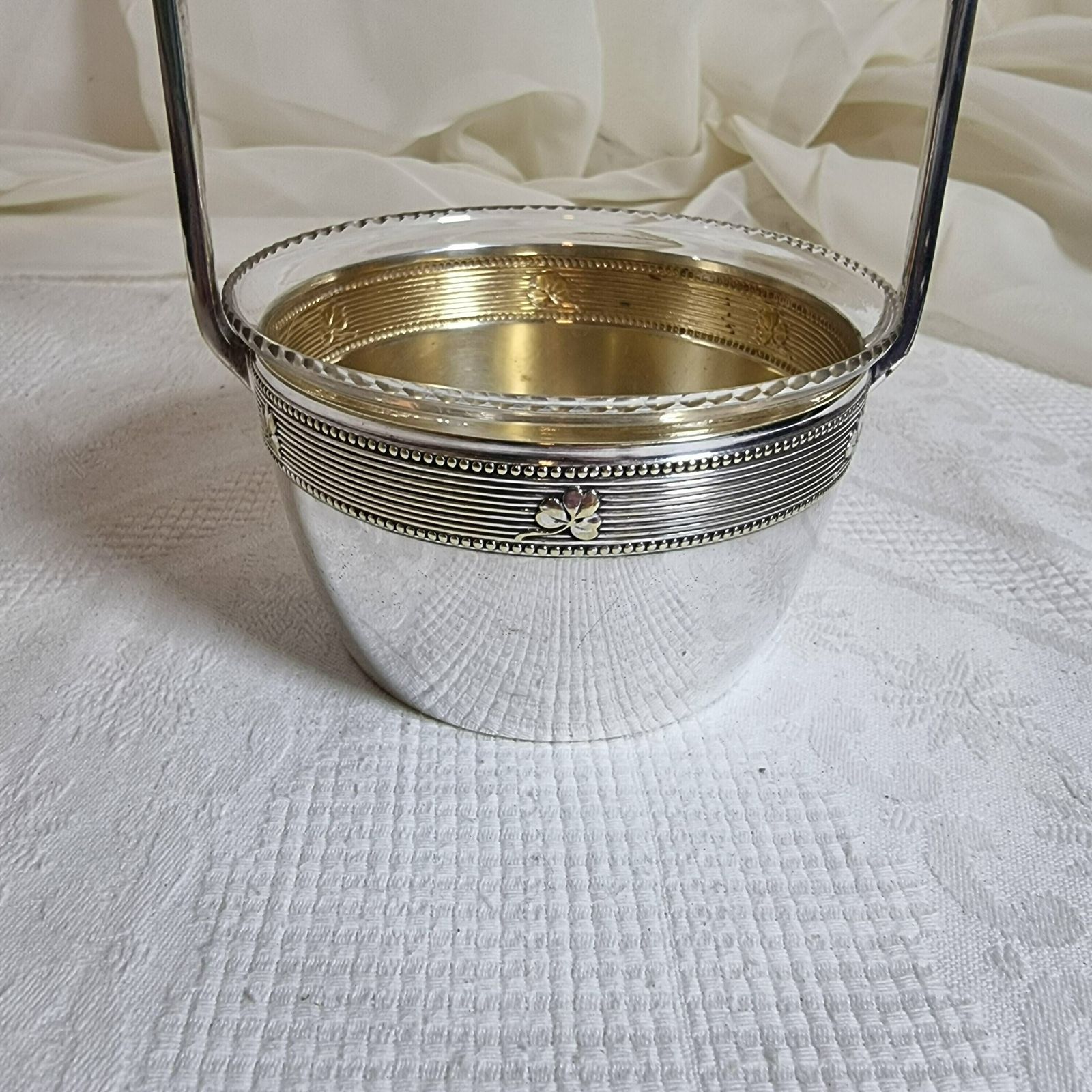 W.M.F Art Nouveau Basket & Original Glass Liner photo Home Decor
