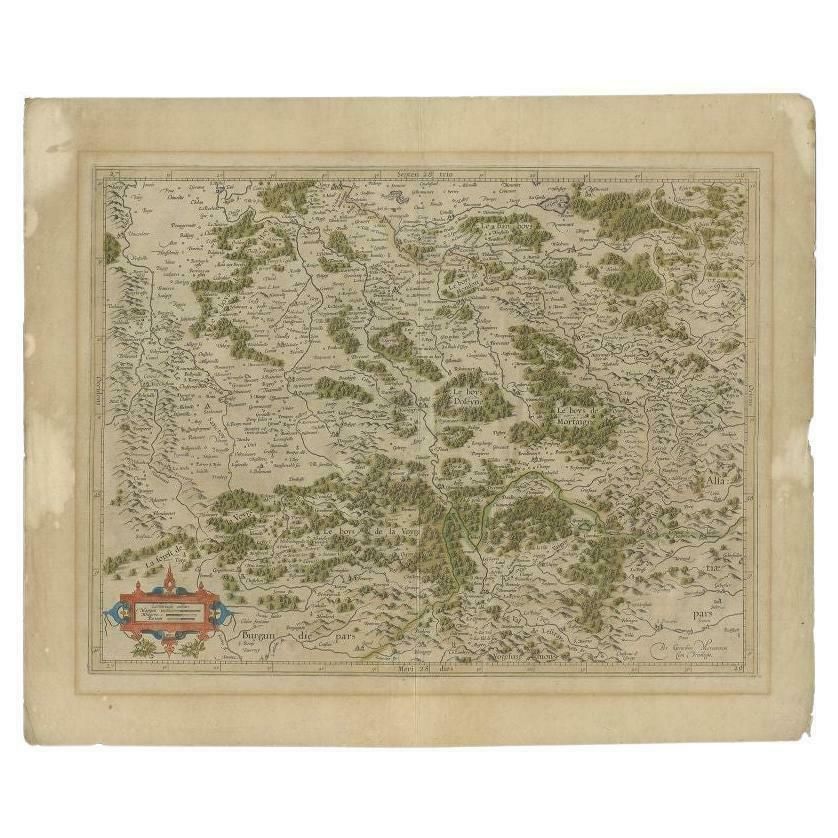 Antique Map Of The Southern Lorraine Region By Mercator, C.1625 photo furniture