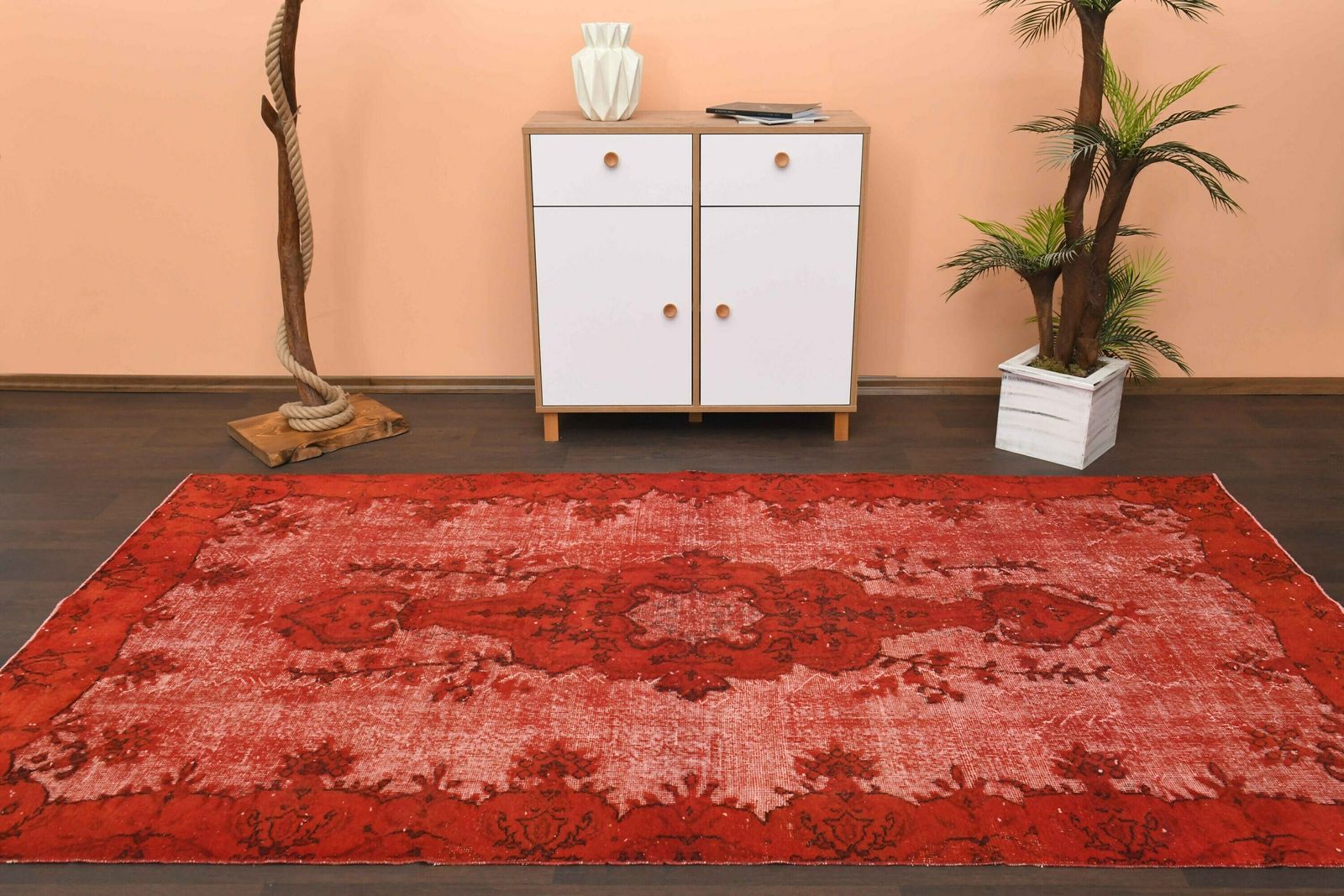 5.2x9.4 Ft Vintage Area Rug, Handmade Turkish Area Rug, Antique Area Rug, Anatolian Area Rug, 5x9 Large Rug, Farmhouse Decor, Bohemian Rug photo Textiles