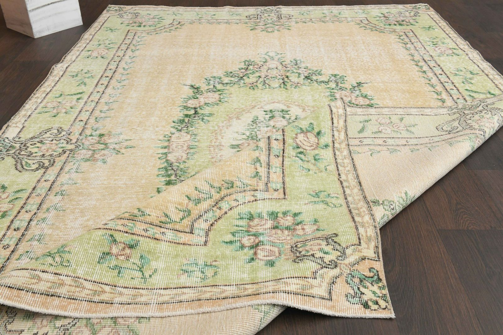 6.1x9.4 Ft Turkish Area Rug, Anatolian Area Rug, Oushak Rug 6x9, Living Room Rug, 6x9 Rug, Bedroom Large Rug, Faded Rug, Bohemian Area Rug photo furniture