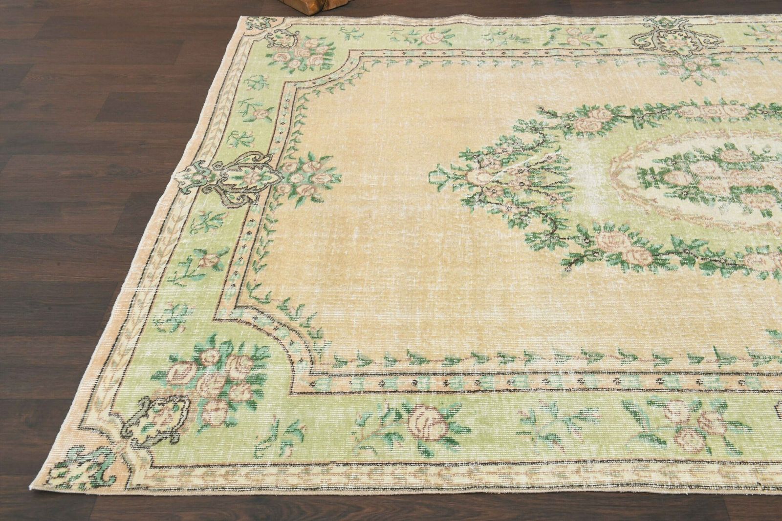 6.1x9.4 Ft Turkish Area Rug, Anatolian Area Rug, Oushak Rug 6x9, Living Room Rug, 6x9 Rug, Bedroom Large Rug, Faded Rug, Bohemian Area Rug photo vinterior