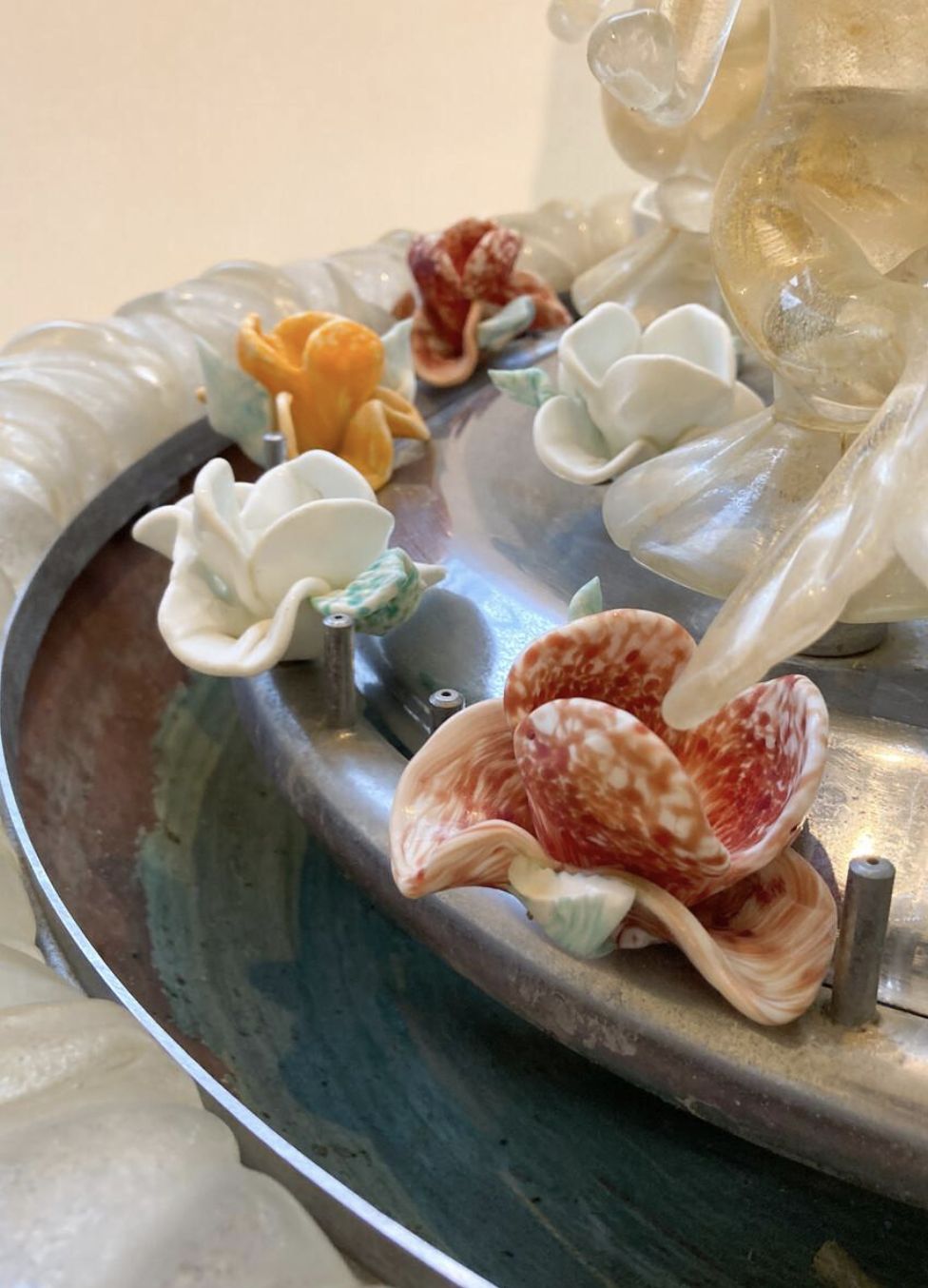 Murano Glass Fountain With A Central Vase Encircled By 4 Mermaids 1950s photo buy