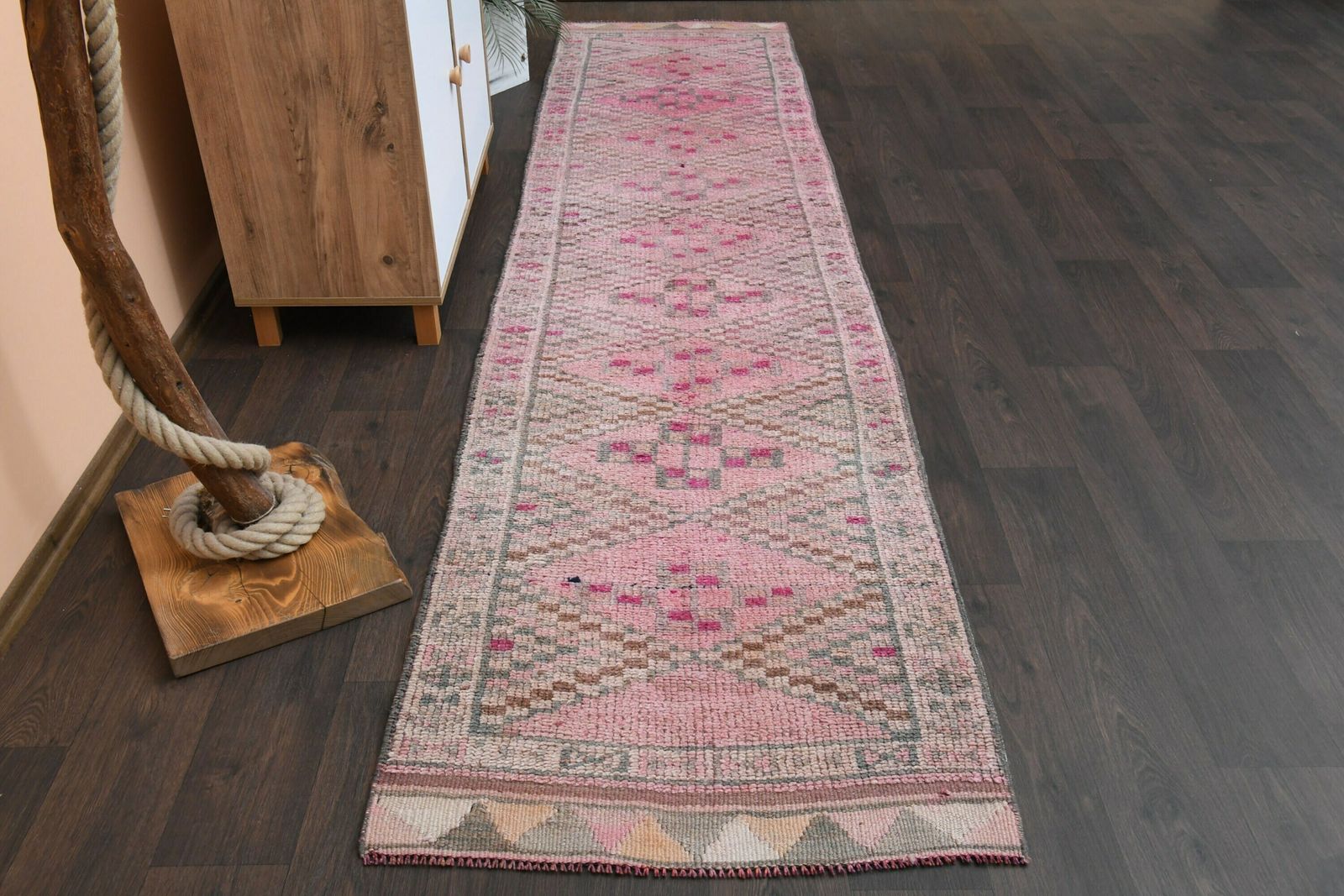 2.7x11.4 Ft Turkish Runner Rug, Oushak Runner Rug, Vintage Runner, 3x11 Wool Rug, Hallway Rug 3x11, Kids Room Rug, Kitchen Rug, Entryway Rug