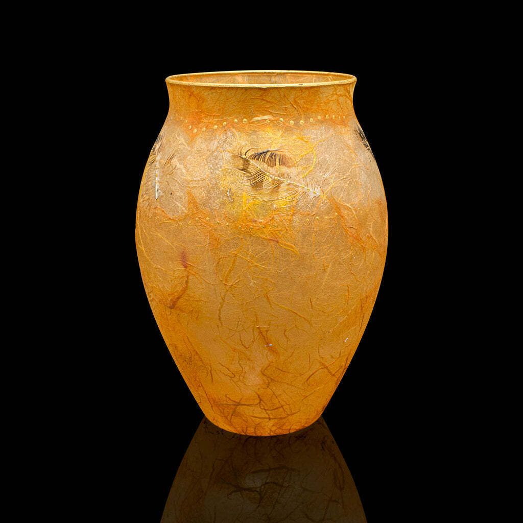 Contemporary Decorative Flower Vase  English  Art Glass  Baluster Urn  Display photo furniture