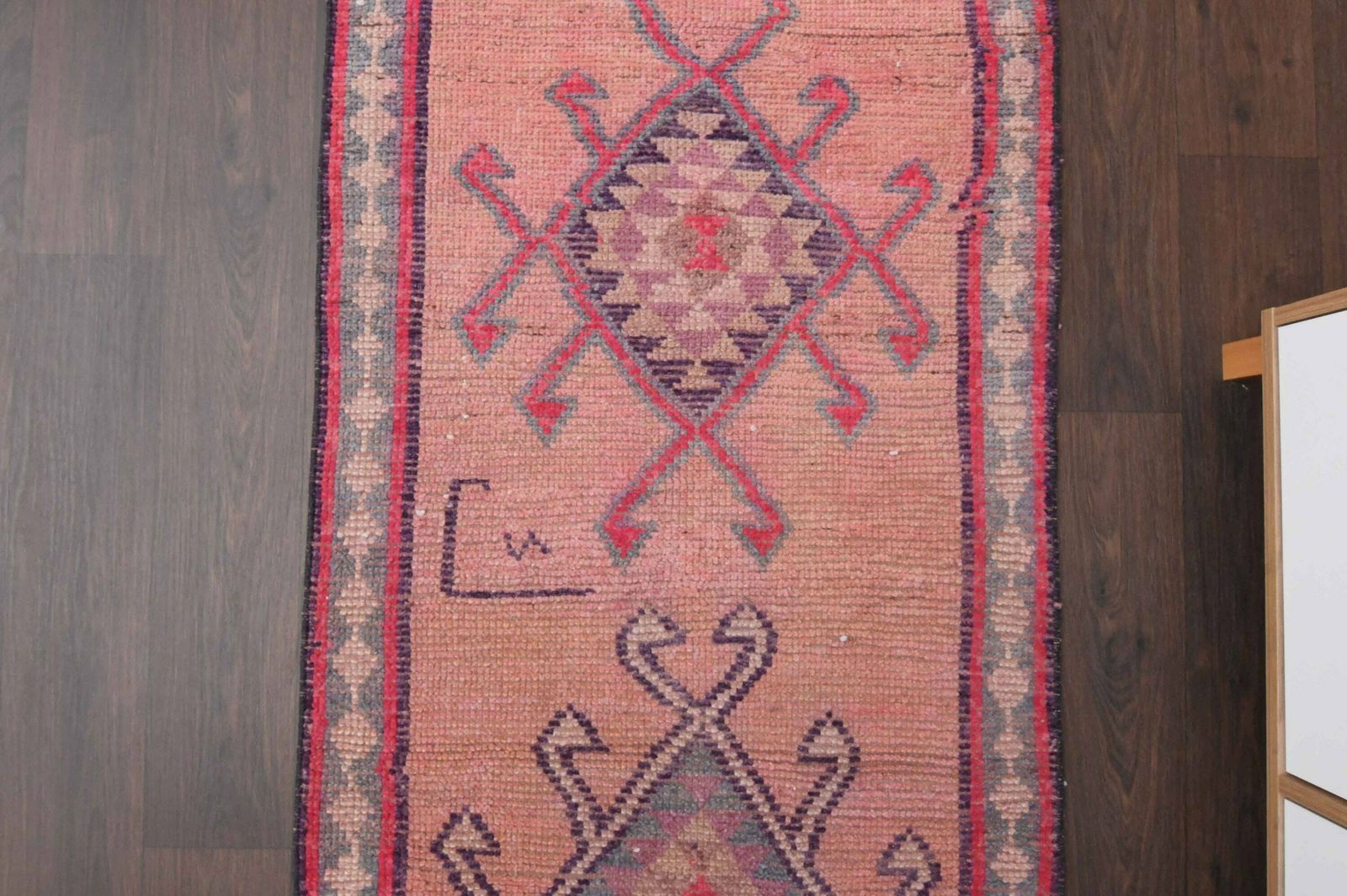 2.8x11.6 Ft Turkish Handmade Rug, Hallway Rug, Antique Runner Rug, Anatolian Rug, 3x12 Oushak Rug, Kitchen Rug, Bedroom Rug, Entryway Rug photo vinterior