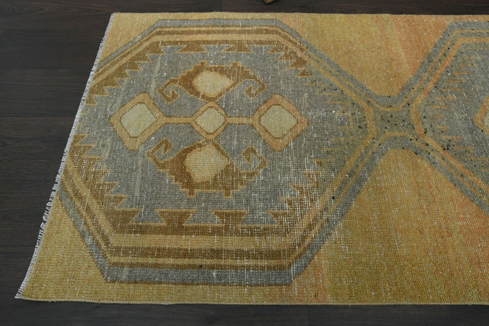 2.8x11.7 Ft Turkish Runner, Oushak Runner, Wool Rug, Hallway Rug, Vintage Runner, Kitchen Runner, 3x12 Runner Rug, Entryway Rug, Antique Rug photo Textiles