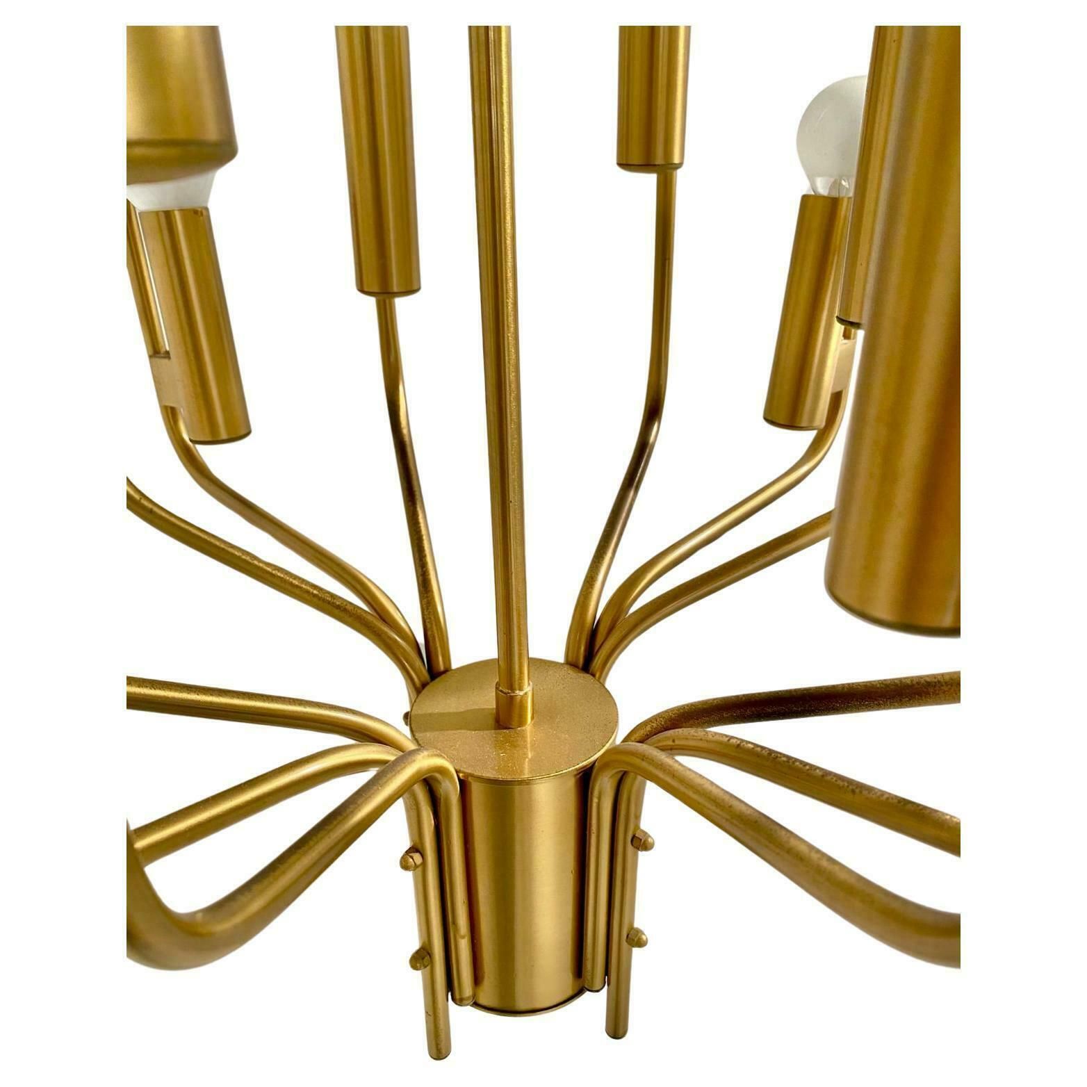 Brass Chandelier, Oscar Torlasco, 1950s Italy photo buy