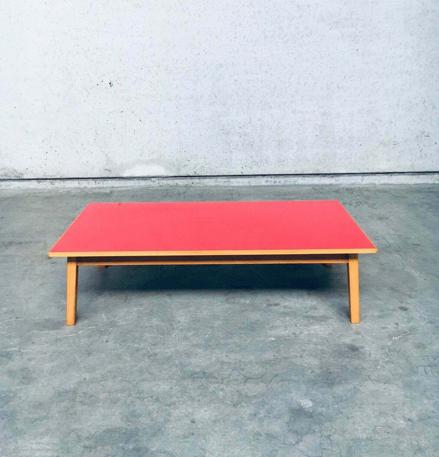 Midcentury Design Red Coffee Table, 1950's Belgium photo buy