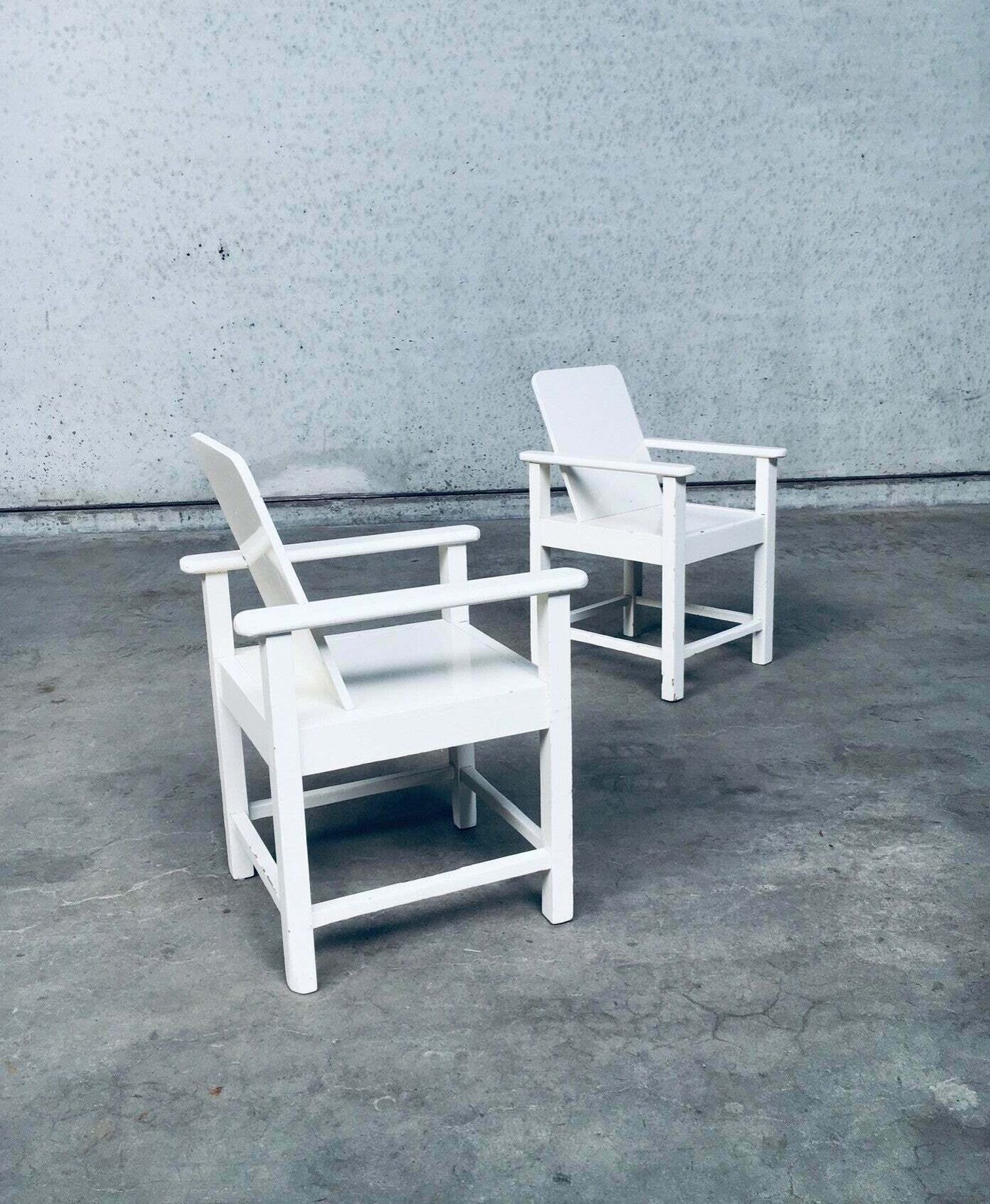 Art Deco Period Handmade Childs Arm Chair Set, 1920's Belgium photo vinterior