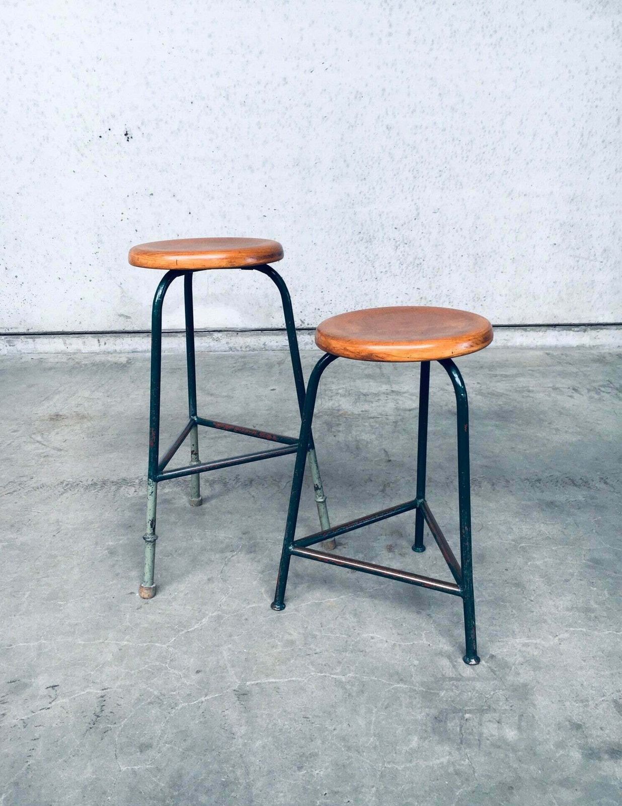 Groene Driepoot Krukkenset, Industrieel Design, België, Ca. Jaren 1950