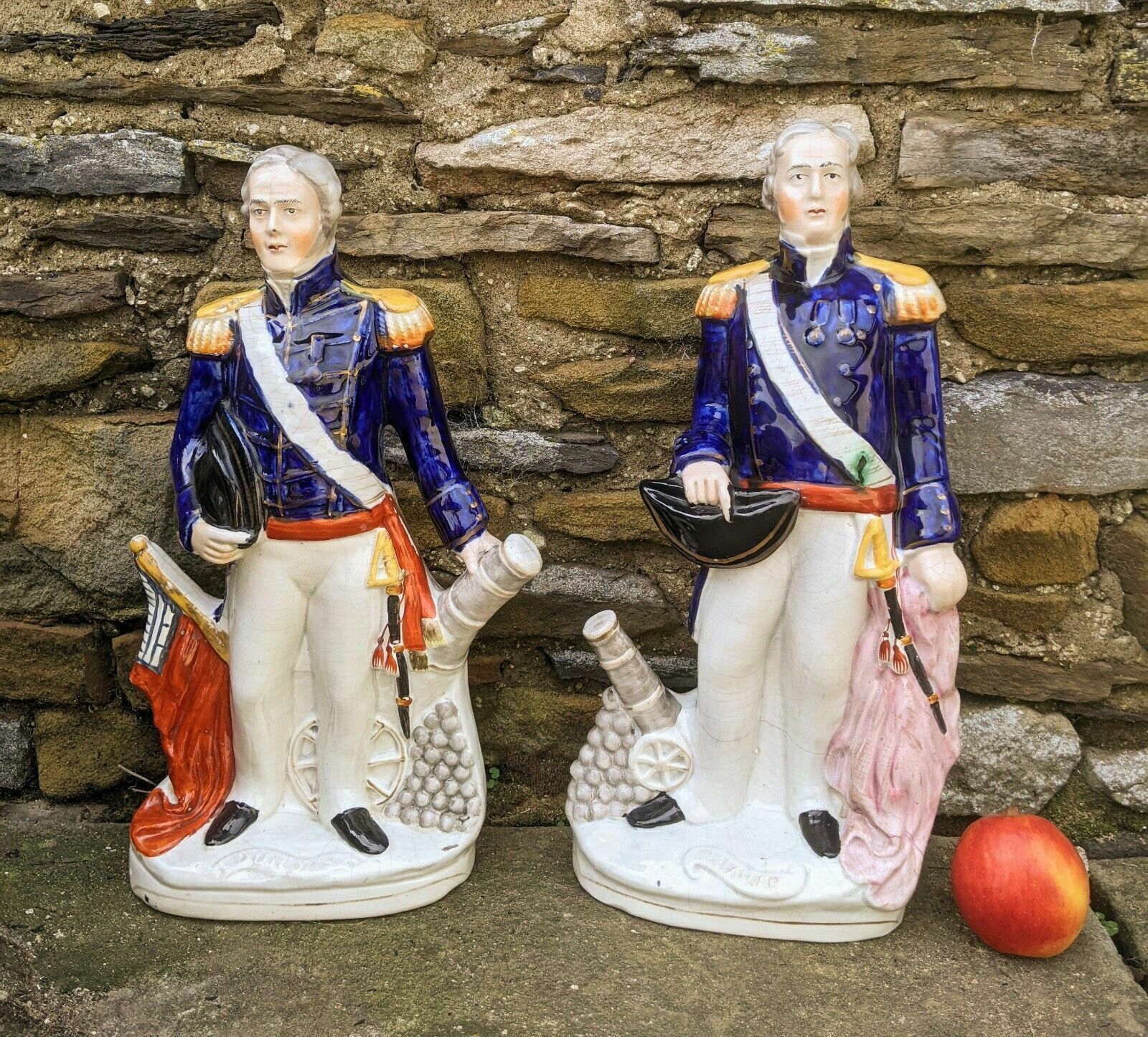 Rare Pair Of Staffordshire Figures Napier & Dundas