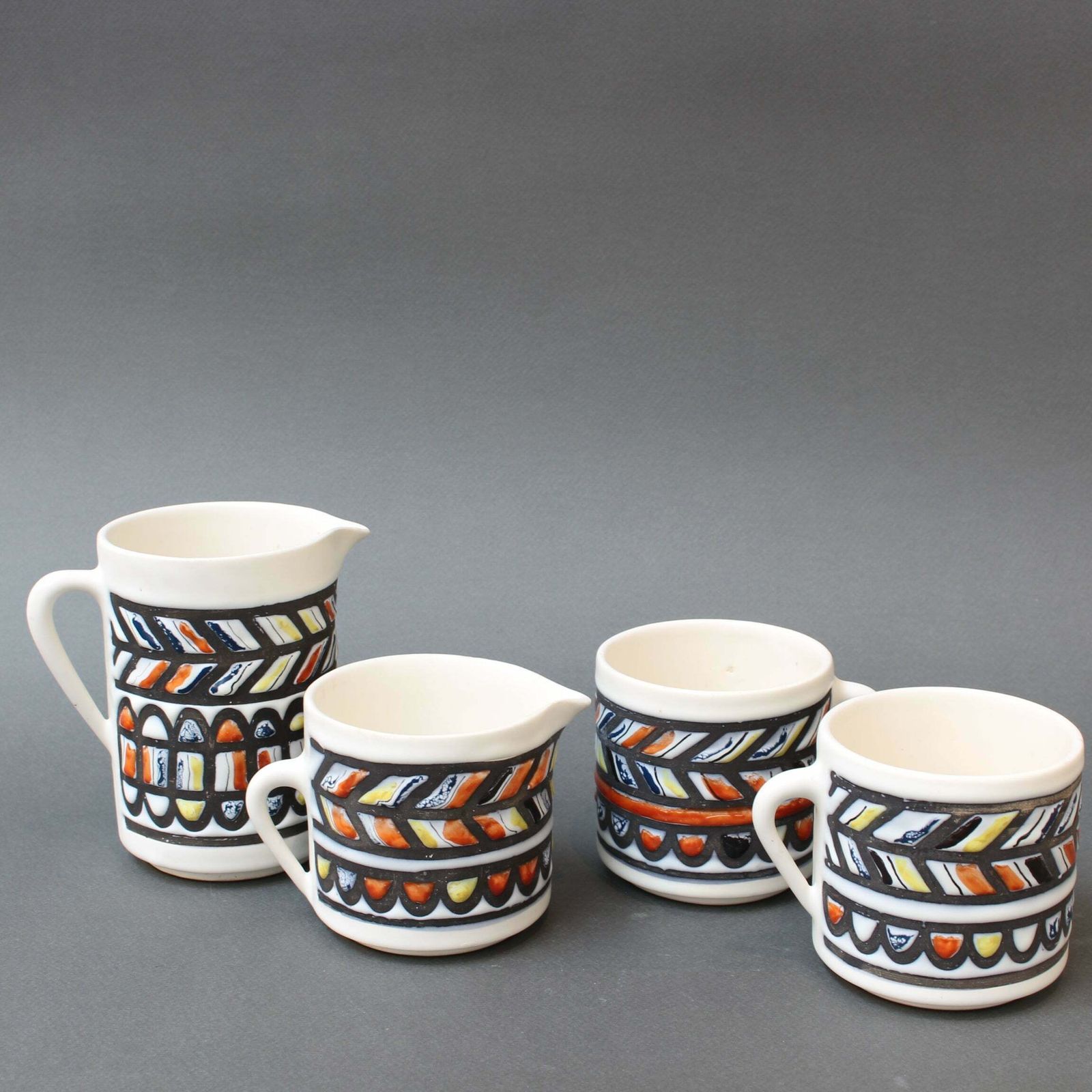 Vintage French Ceramic Set Of Vessels By Roger Capron (Circa 1960s) photo buy