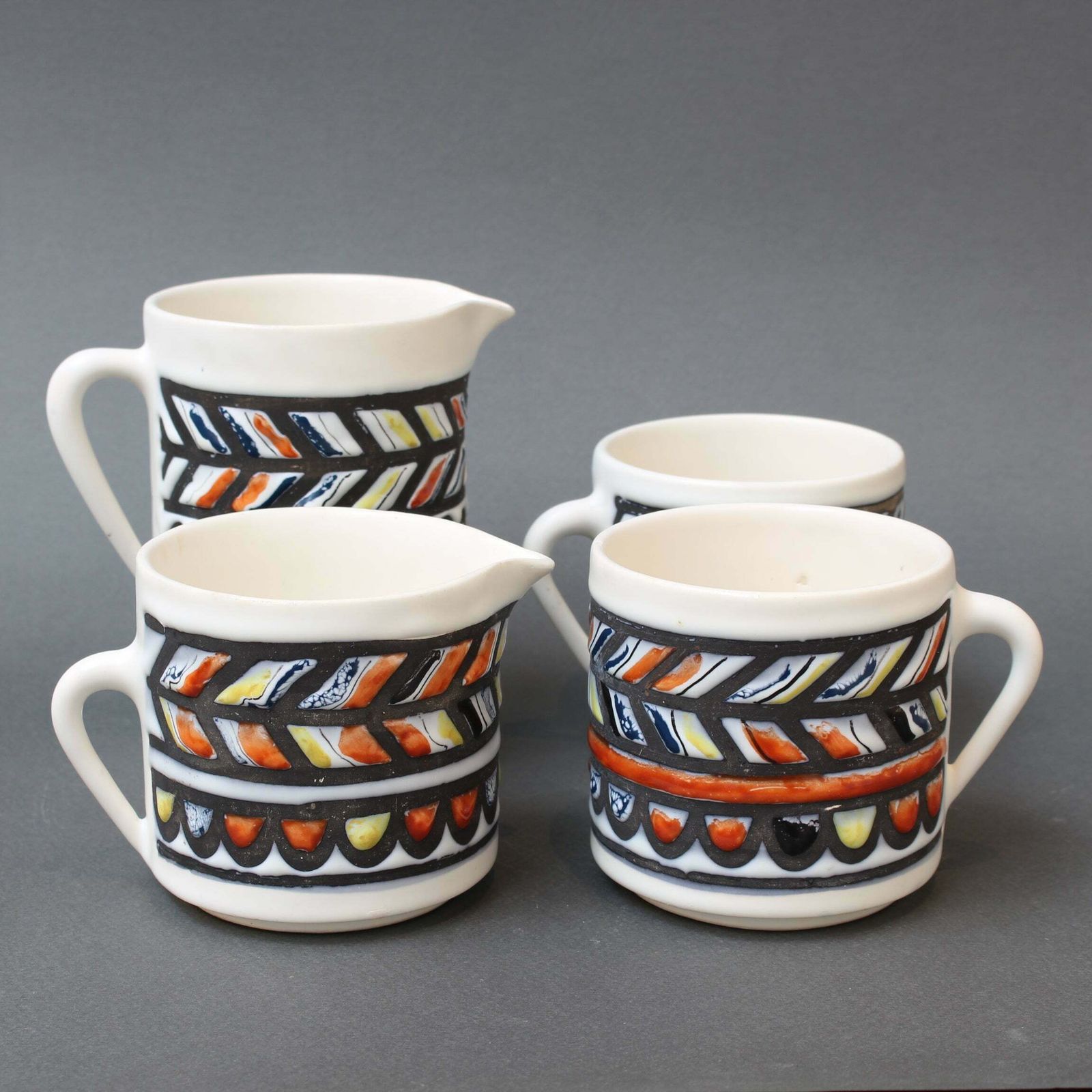 photo furniture Vintage French Ceramic Set Of Vessels By Roger Capron (Circa 1960s)