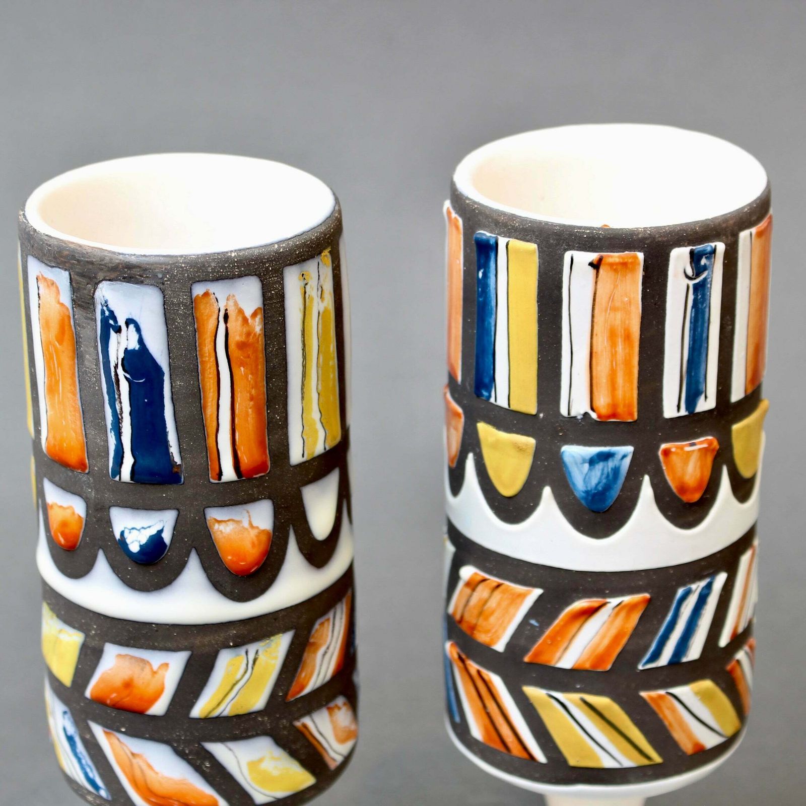 photo for sale Vintage French Ceramic Set Of Vessels By Roger Capron (Circa 1960s)