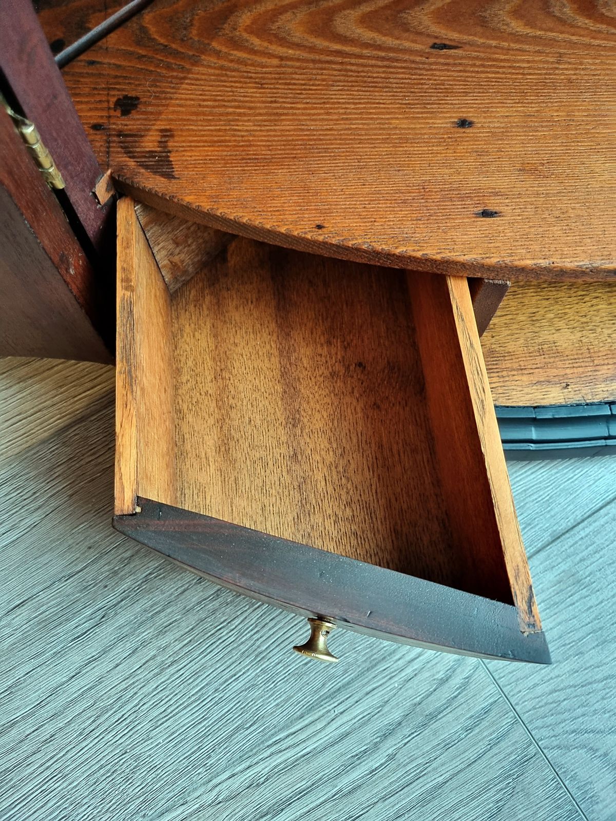 Antique George III Mahogany Hanging Bow Front Corner Cabinet Apothecary photo buy