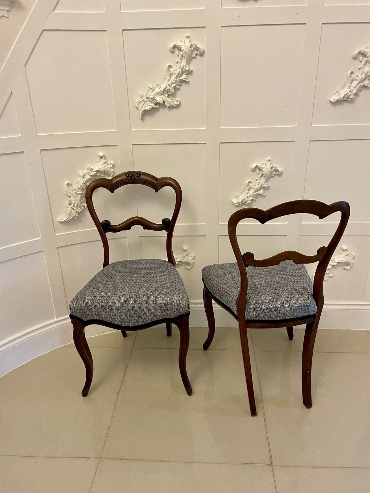 Set Of 4 Antique 19th Century Quality Rosewood Dining Chairs photo Furniture