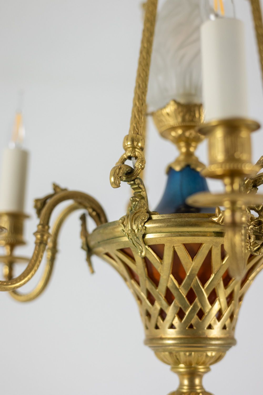 Louis XVI Style Chandelier In Gilded Bronze. Circa 1900. photo for sale